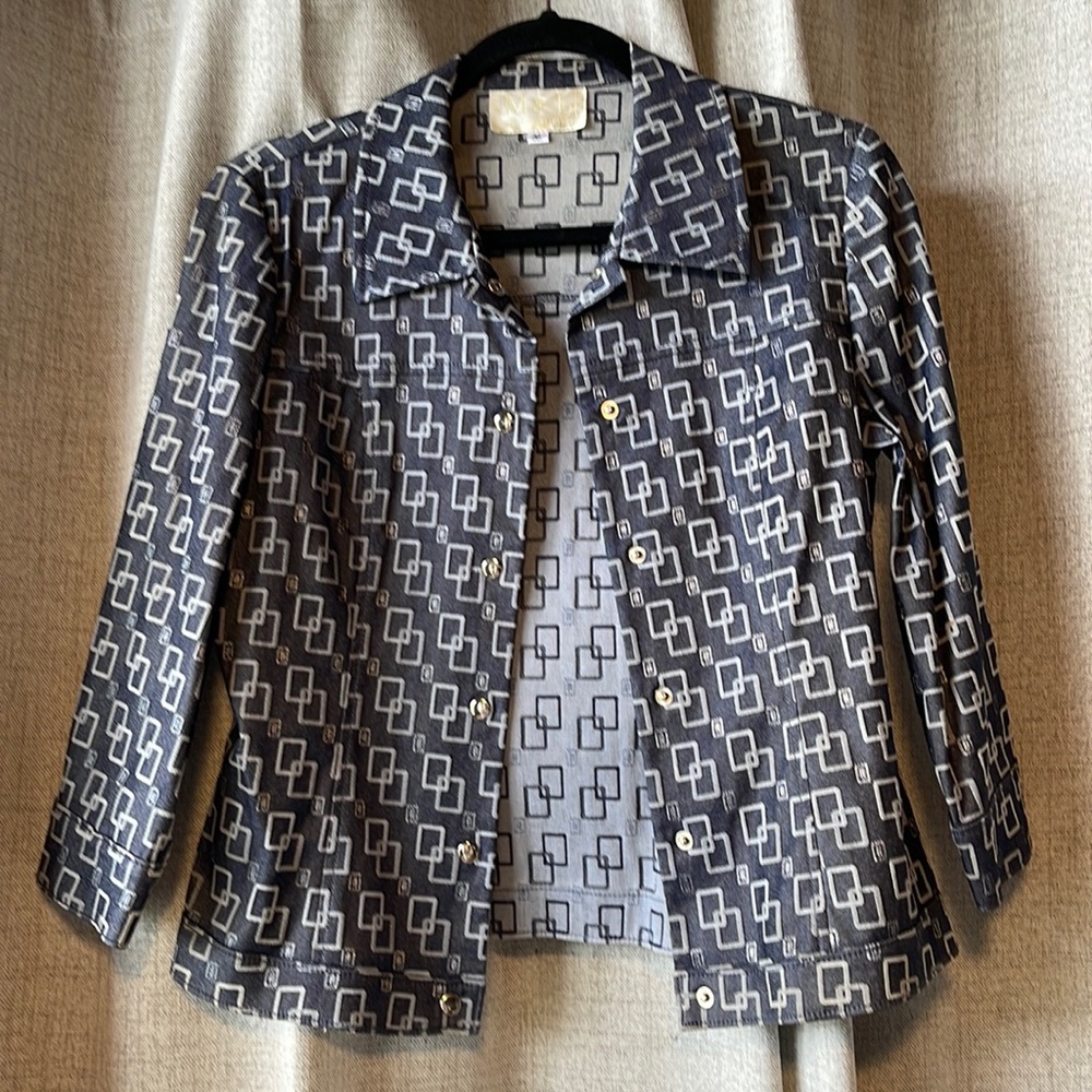 M&L Fashion Collection Geo-Pattern Buttoned Jacket Size EU 36 / US 6